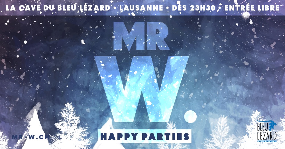 MR W. ★ HAPPY PARTY ★ Bleu Lézard