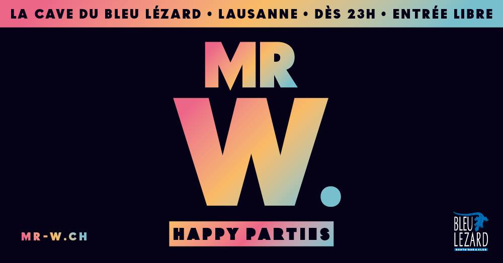 MR W. ★ HAPPY PARTY ★ Bleu Lézard