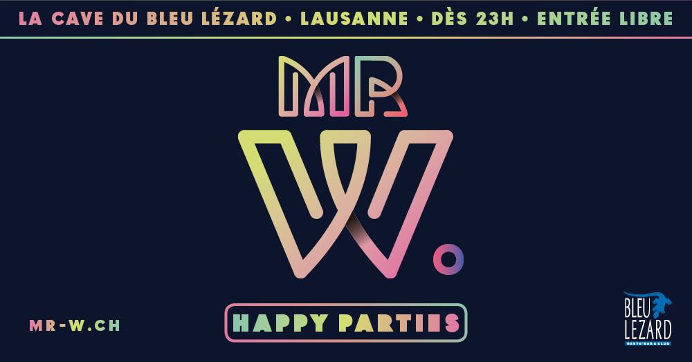 MR W. ★ HAPPY PARTY ★ Bleu Lézard